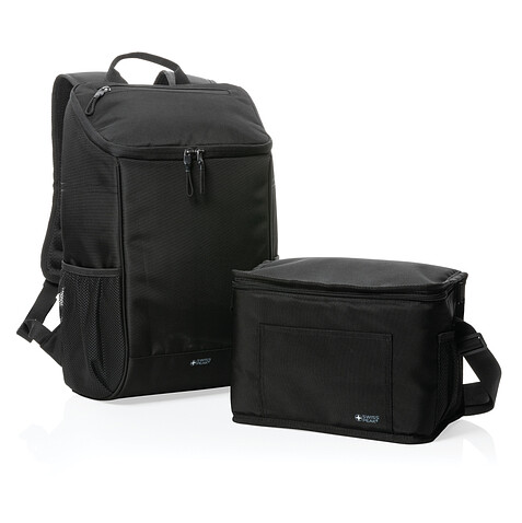 Сумка-холодильник Swiss Peak из RPET AWARE™ 1200D, черный