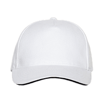 Бейсболка с кантом STAN 5 клиньев хлопок 280, 11K, Белый,  (10/1)  (56-58/ONE SIZE)