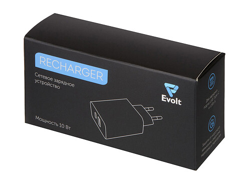 Сетевое зарядное устройство c выходами USB-A и USB-C Recharger, 10 Вт, белый