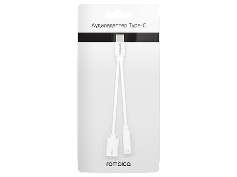 Rombica Type-C Adapter 3.5C, белый
