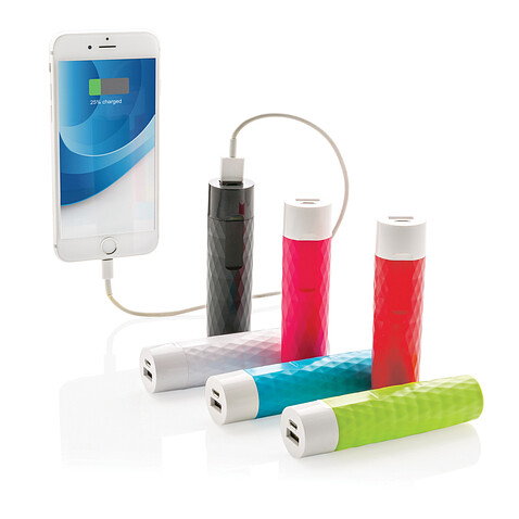 Зарядное устройство Geometric, 2200 mAh, красный