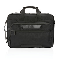 Сумка для ноутбука Swiss Peak Voyager из RPET AWARE™, 15,6 , черный