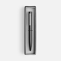 Ручка шариковая Inkolor в футляре, черная с серым