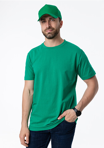 Бейсболка STAN 5 клиньев хлопок 150, 13, Зелёный,  (30/1)  (56-58/ONE SIZE)