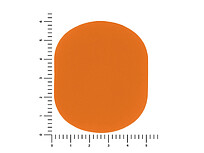 ПАТЧ ОВАЛ soft-touch (оранжевый ) 6,0 х 5,0 см