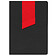 Ежедневник Bookmark, недатированный, черный с красным