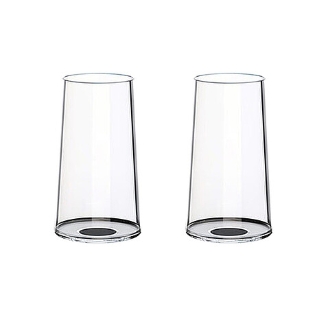 Хрустальный бокал для игристого вина на магните Trebonn SplitGlass, 2 шт, 320 мл, черный