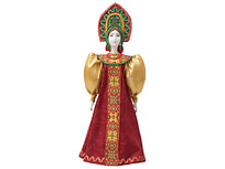 Подарочный набор: кукла фарфоровая, крем-мед, красный