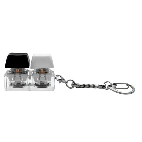 Брелок KeyDuo с LED подсветкой, чёрно-белый