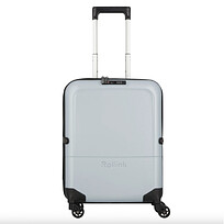 Чемодан складной Rollink FLEX LIGHT 55x40x20 см, 4 колеса, светло-серый, серебряный
