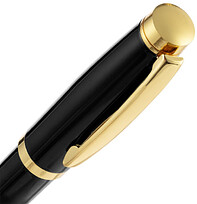 Ручка шариковая Letra Gold, глянцевая, черная