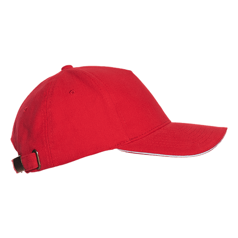 Бейсболка с кантом STAN 5 клиньев хлопок 280, 11K, Красный,  (14)  (56-58/ONE SIZE)