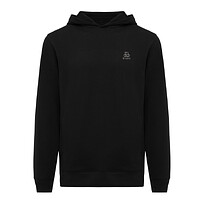 Худи Iqoniq Yengo из переработанного хлопка, унисекс, 280 г/м.кв., черный, S