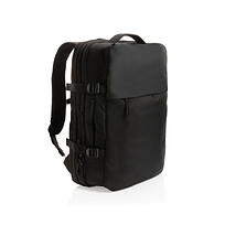 Рюкзак для путешествий Swiss Peak из rPET AWARE™ с регулируемым объемом, 15.6 , черный