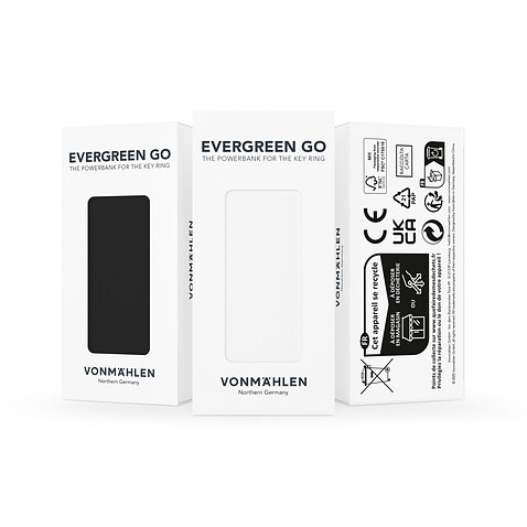 Внешний аккумулятор-брелок VONMAHLEN Evergreen Go, 1000 мАч, черный