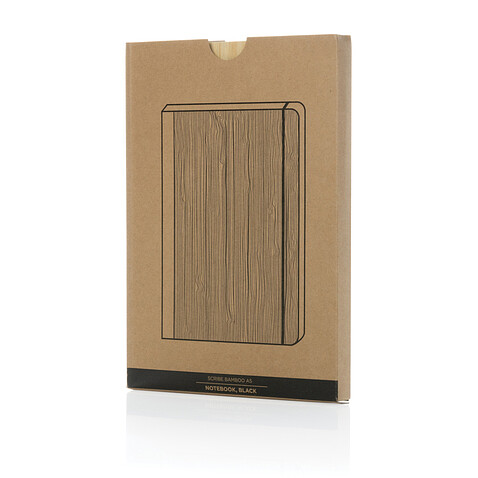 Блокнот Scribe с обложкой из бамбука, А5, 80 г/м², черный