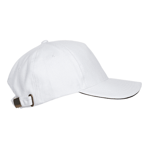 Бейсболка с кантом STAN 5 клиньев хлопок 280, 11K, Белый,  (10/1)  (56-58/ONE SIZE)