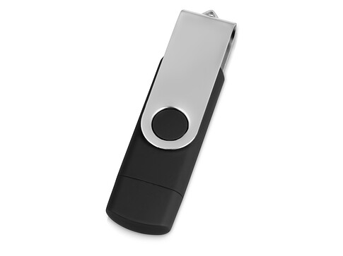 USB/micro USB-флешка 2.0 на 16 Гб Квебек OTG, черный