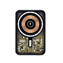 Магнитный внешний аккумулятор Proton с беспроводной зарядкой (15W), 10000 Mah, графитовый