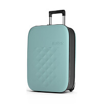 Чемодан складной Rollink Vega II 55x40x20 см, 2 колеса, бирюзовый, зеленый айсберг