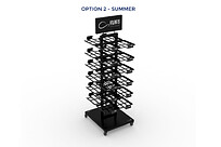 Стойка напольная с образцами_ATLANTIS BLACK RETAIL DOUBLE SIDE DISPLAY
, черный