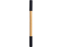 Вечный карандаш и ручка из бамбука Black bamboo, натуральный и черный