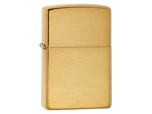 Зажигалка ZIPPO с покрытием Brushed Brass, латунь/сталь, золотистая, матовая, 38x13x57 мм
