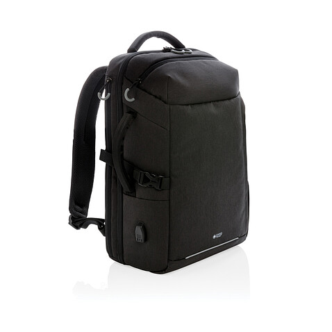 Рюкзак для путешествий Swiss Peak XXL из rPET AWARE™, 17’’, черный
