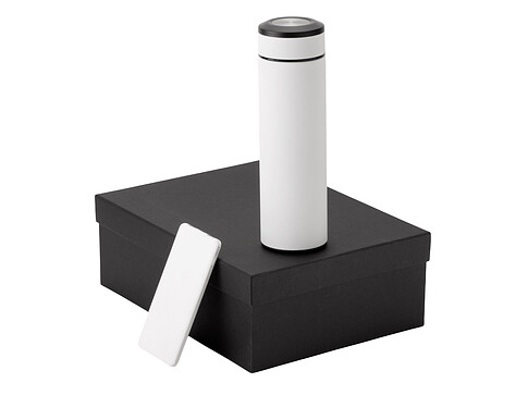 Подарочный набор с термосом и повербанком С1, белый, 5000 mAh