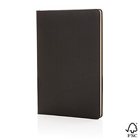 Блокнот FSC® в твердом переплете, A5, черный