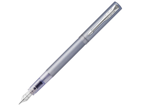 Перьевая ручка Parker Vector XL Silver Blue CT, цвет чернил blue, перо: F/M, в подарочной упаковке.