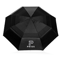 Компактный зонт-антишторм Tornado от Swiss Peak из rPET Aware™, d120 см, черный