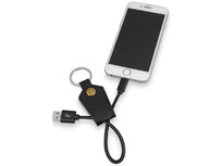 Кабель-брелок USB-Lightning Pelle, черный