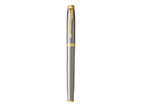 Перьевая ручка Parker IM Metal Brushed Metal GT, перо: F, цвет чернил: blue