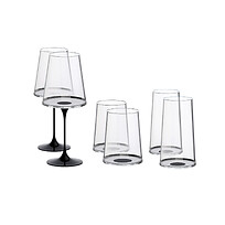 Хрустальный бокал для красного вина на магните Trebonn SplitGlass, 2 шт, 450 мл, черный