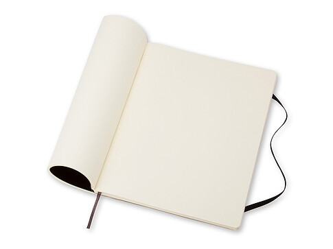 Записная книжка Moleskine Classic Soft (нелинованный), Хlarge (19х25 см), черный