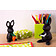 Ножницы и магнит со скрепками Bunny, чёрные