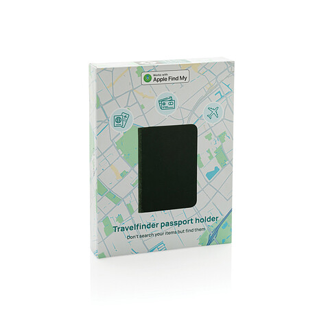 Обложка для паспорта Travelfinder с технологией Find My, черный