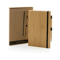 Блокнот с вечным карандашом Bamboo FSC®, коричневый