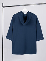 Футболка оверсайз унисекс с капюшоном Neofit, темно-синяя, XL/2XL