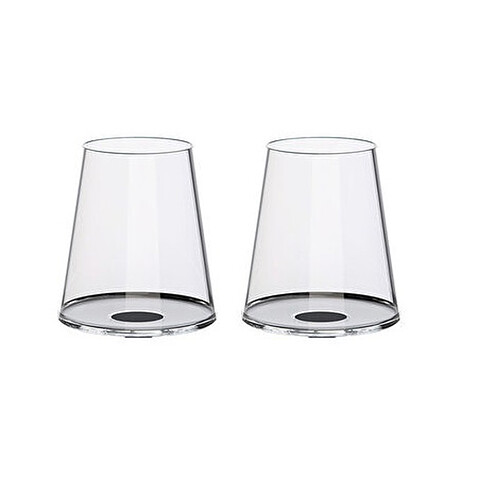 Хрустальный бокал для красного вина на магните Trebonn SplitGlass, 2 шт, 450 мл, черный