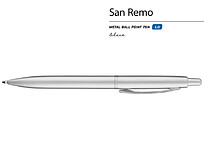 Ручка металлическая шариковая San Remo, серебристый