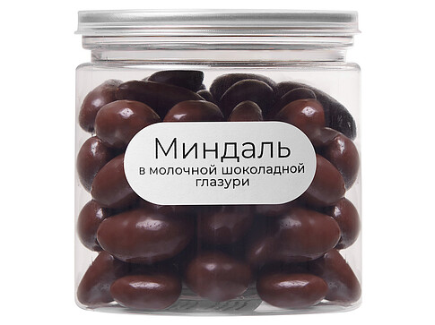 Миндаль в молочной шоколадной глазури, 140 гр