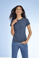 Футболка женская Imperial Fit Women, черный меланж, S