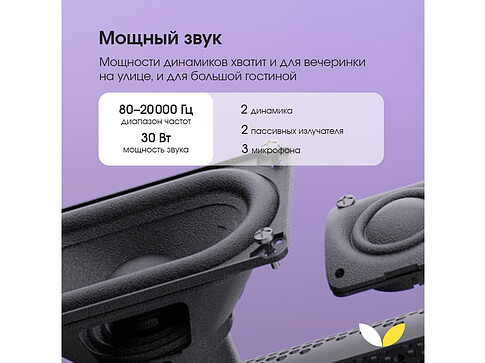 Умная портативная колонка Яндекс Станция Стрит с Алисой, черный (YNDX-00030BLK)