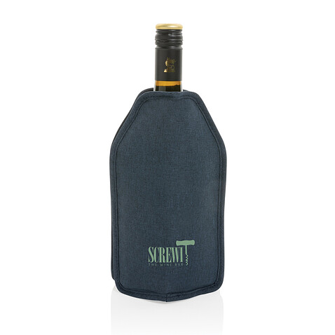 Чехол для вина Vino из rPET AWARE™, темно-синий