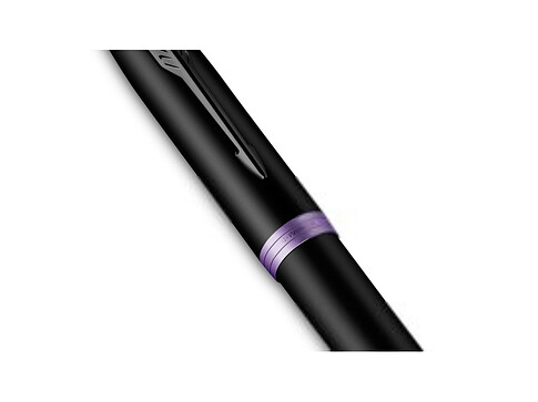 Перьевая ручка Parker IM Vibrant Rings Flame Amethyst Purple, стержень:F, цвет чернил: blue, в подарочной упаковке.