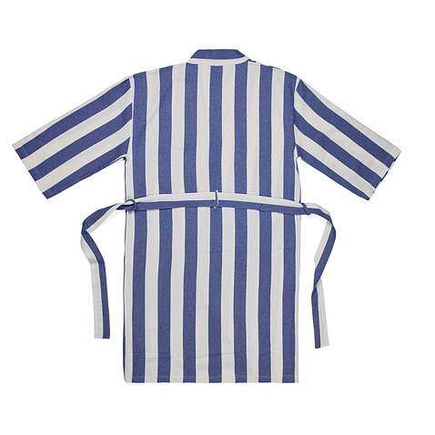 Халат VINGA Ornos из переработанного хлопка GRS, L/XL, синий