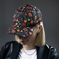 Образец бейсболка CUSTOM MERCH, 5 клиньев, застёжка на липучке, черный