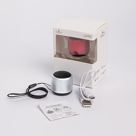 Портативная mini Bluetooth-колонка Sound Burger  Loto  серебро